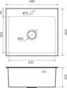 мойка ГранФест METAL 4844 PVD графит р-р 485*440*215 мм, нерж сталь ASIS 304 PVD