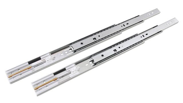 Направляющие шариковые  с доводчиком   45*300 мм,SATELLITE, арт.DB4525Zn/300  NEW